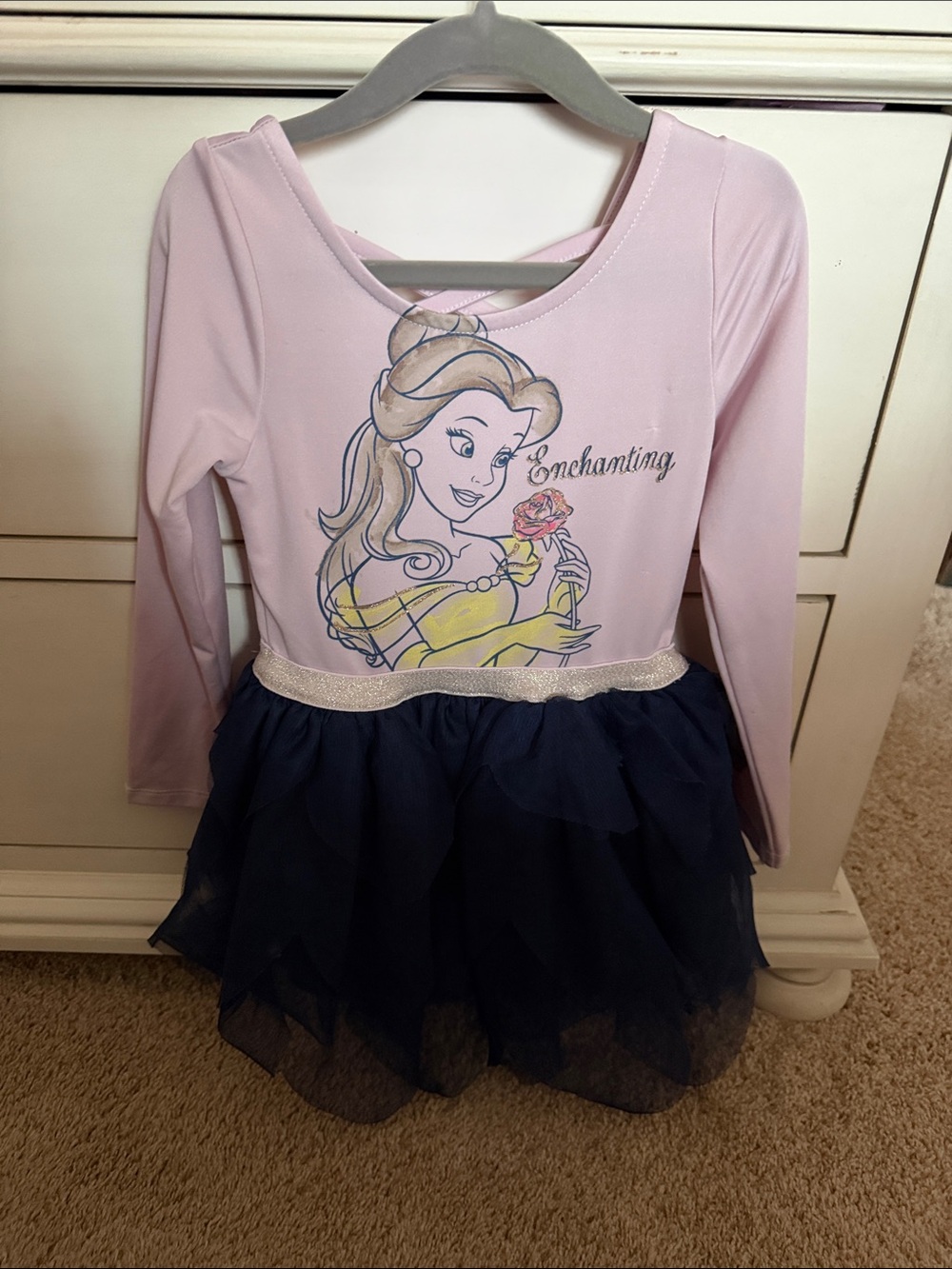 Disney Pink and Navy Belle Princess Tutu Dress